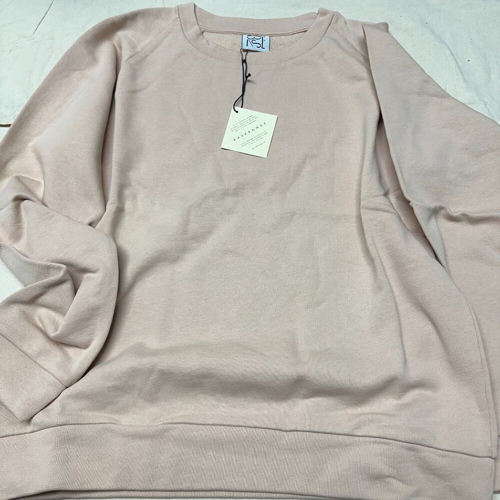 NWT Baserange Basic Sweatshirt Crewneck Nude Size XS 100% Organic Cotton